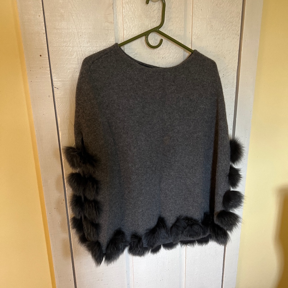 100% wool poncho